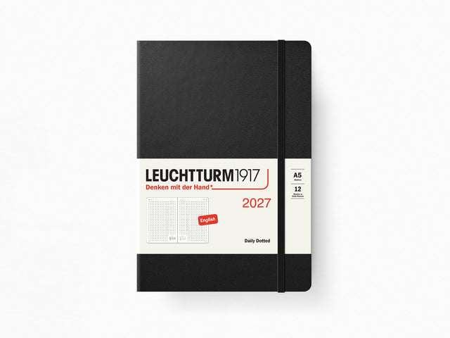 2027 Leuchtturm 1917 Daily Planner Dotted - BLACK