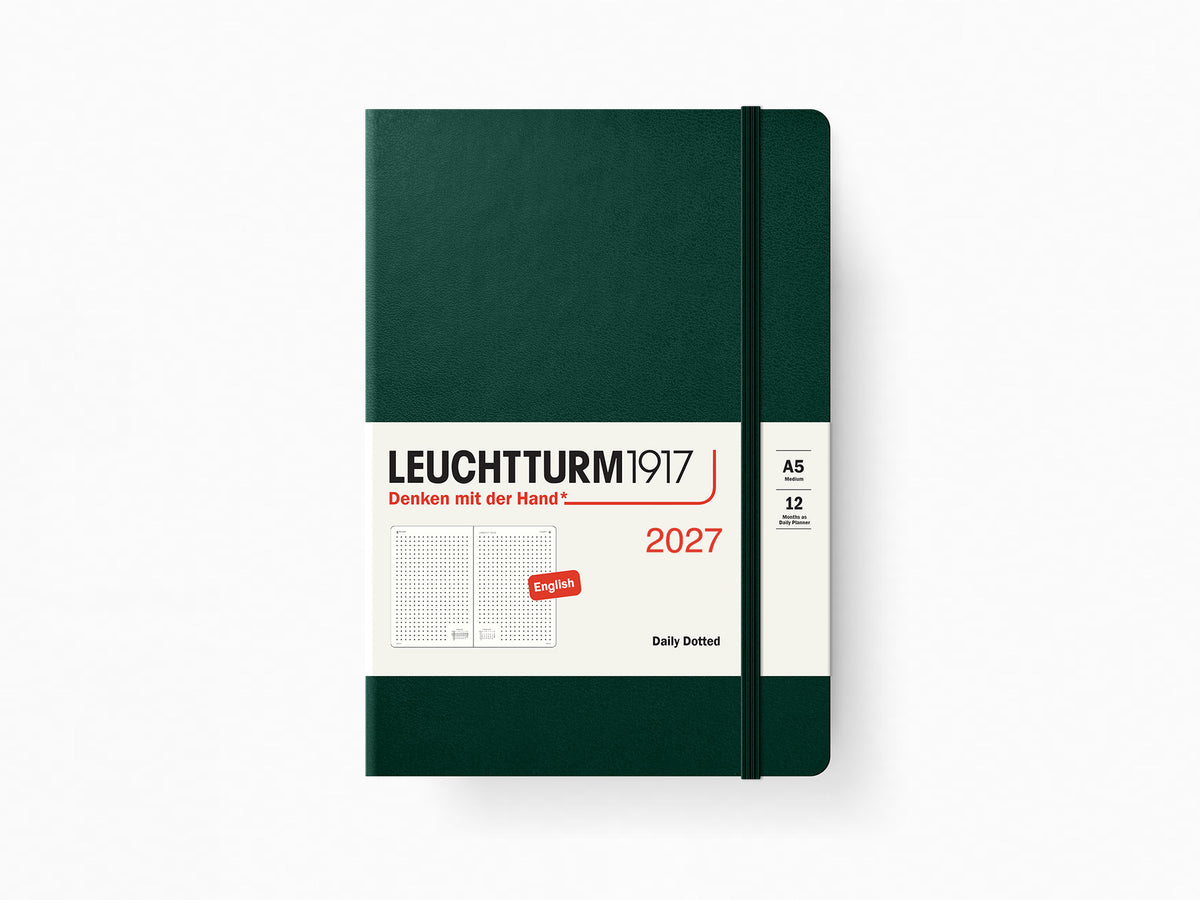 2027 Leuchtturm 1917 Daily Planner Dotted - FOREST GREEN