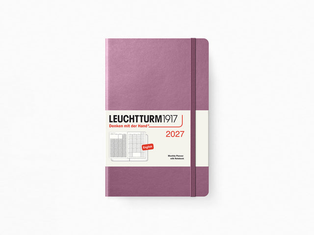 2027 Leuchtturm 1917 Monthly Planner with Notebook - DUSTY ROSE