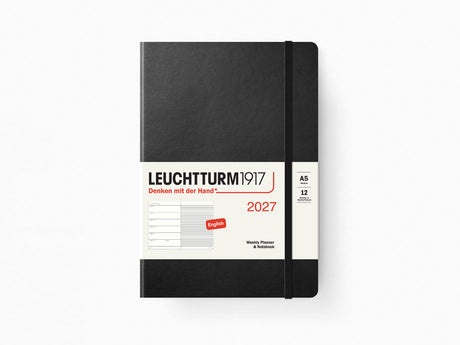 2027 Leuchtturm 1917 Weekly Planner & Notebook - BLACK Softcover