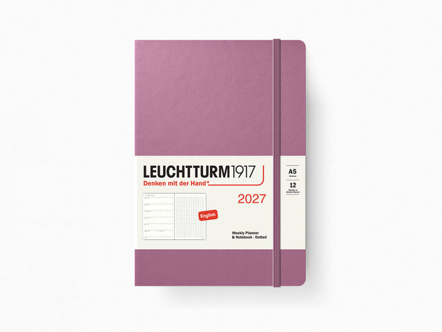 2027 Leuchtturm 1917 Weekly Planner & Notebook - DUSTY ROSE Dotted