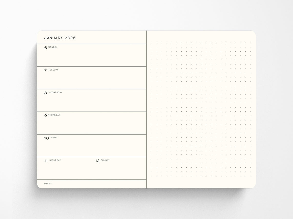 2027 Leuchtturm 1917 Weekly Planner & Notebook - FOREST GREEN Dotted