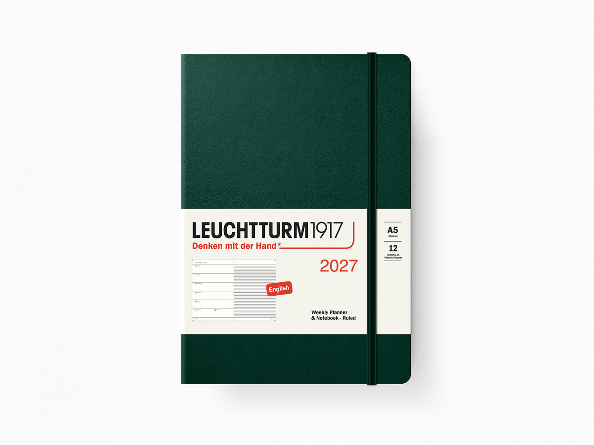 2027 Leuchtturm 1917 Weekly Planner & Notebook - FOREST GREEN
