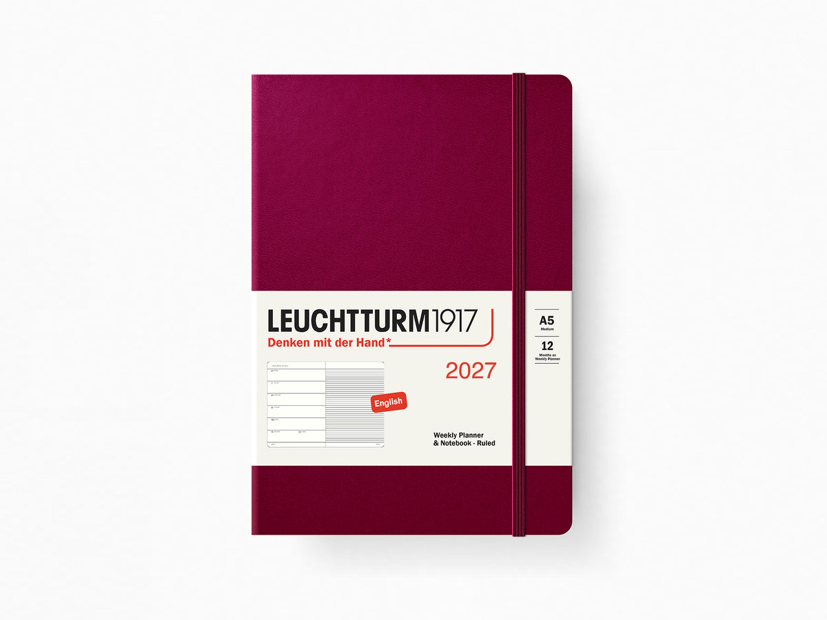 2027 Leuchtturm 1917 Weekly Planner & Notebook - PORT RED