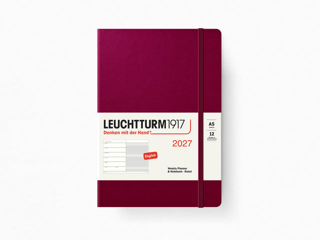 2027 Leuchtturm 1917 Weekly Planner & Notebook - PORT RED