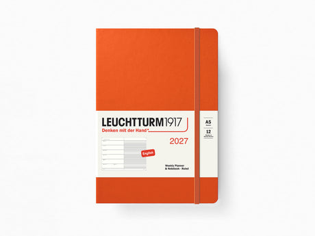 2027 Leuchtturm 1917 Weekly Planner & Notebook - PUMPKIN Softcover