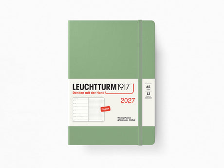 2027 Leuchtturm 1917 Weekly Planner & Notebook - SAGE Dotted