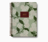 2027 Sage Hydrangea 12-Month Softcover Spiral Planner