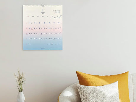 Midori Wall Calendar 2027 - Day-Length Gradation