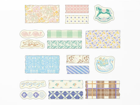 Midori Yuru Log Roll Sticker Antique