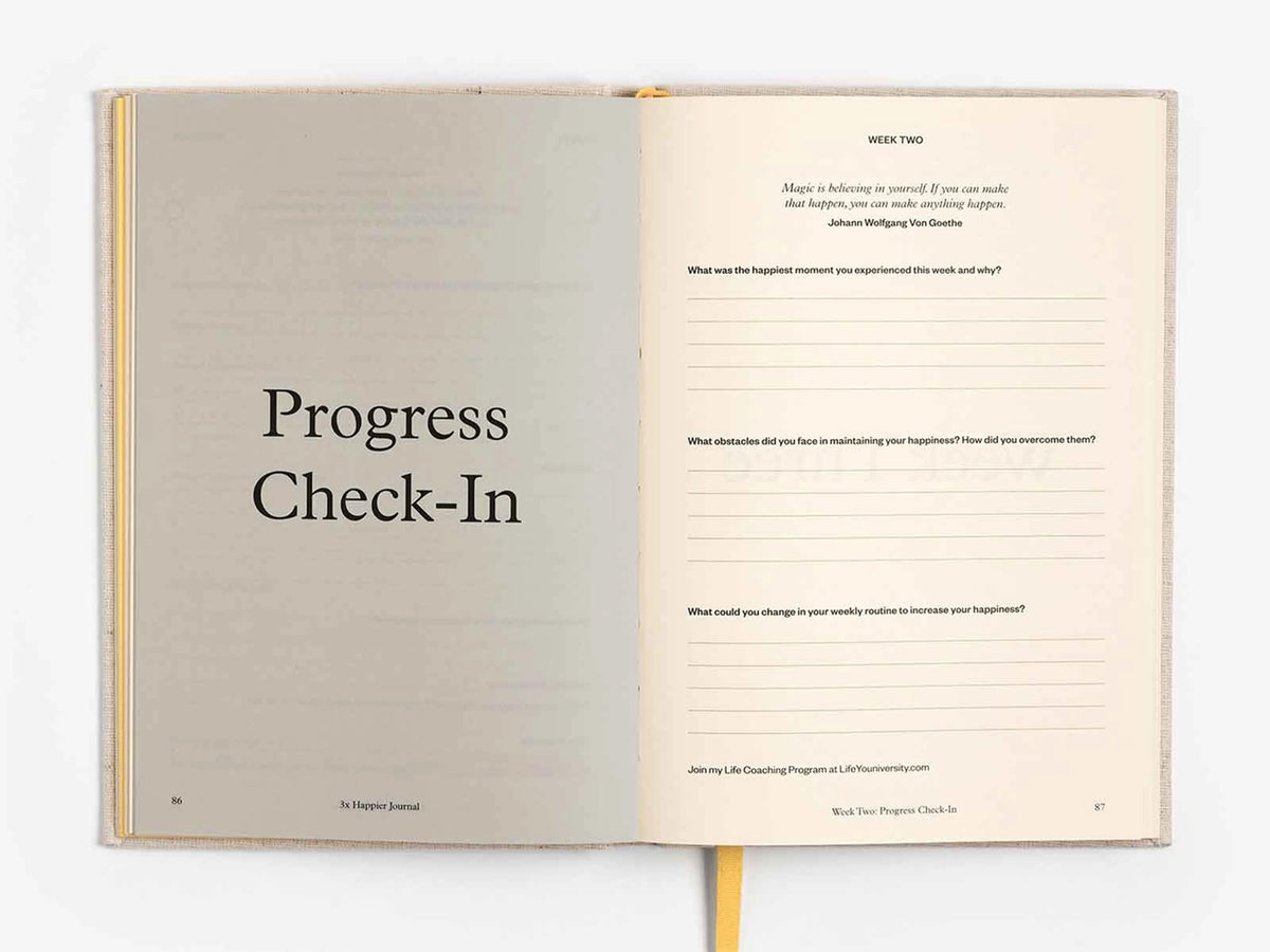 3X Happier Journal - Guided Mental Wellness Journal