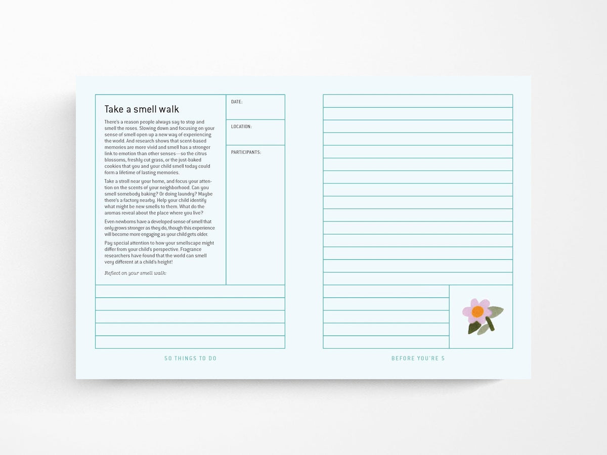 50 Things to Do Before You're 5 Journal