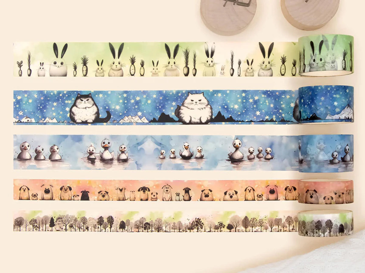 Adorable Adventures Washi Tape Set of 24 Rolls