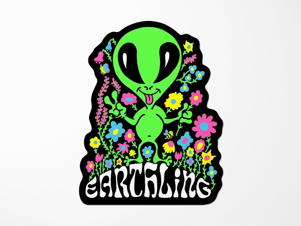 Alien Earthling Vinyl Sticker