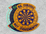 Be Curious Ted Lasso Dartboard Vinyl Sticker
