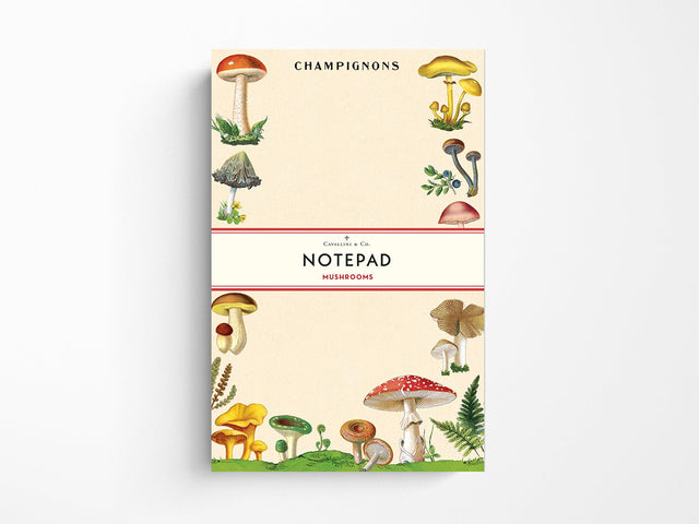 Cavallini Vintage Notepad - Mushrooms