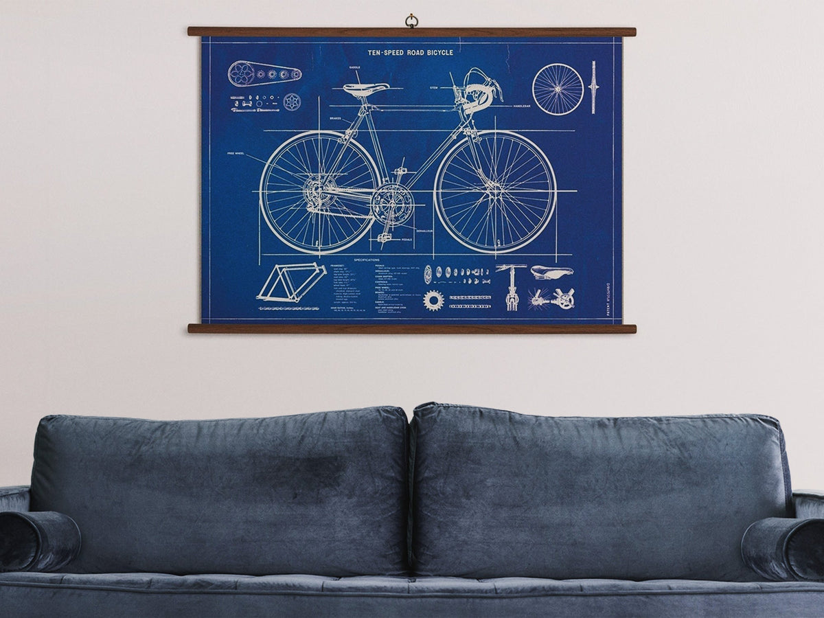 Cavallini Vintage School Chart - Bicycle
