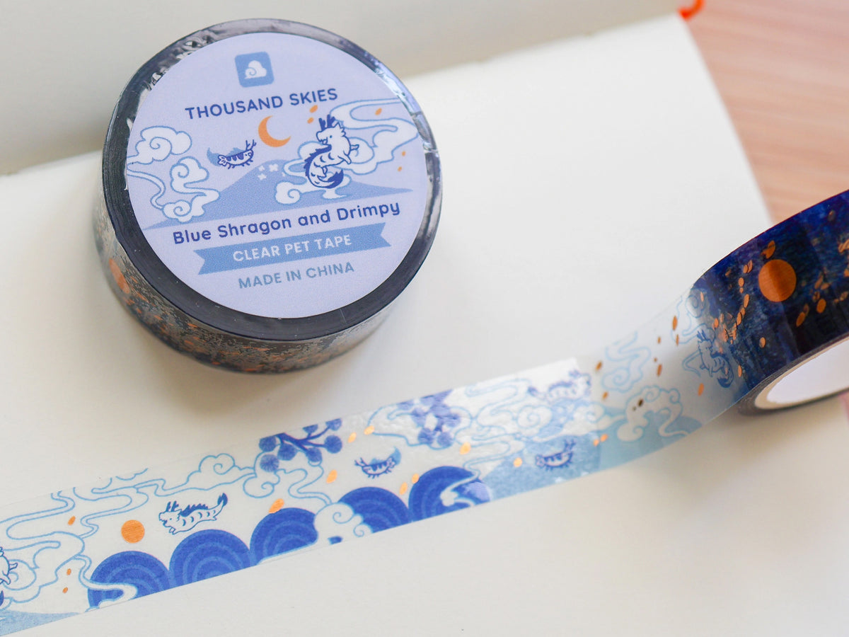 Clear PET Tape - Blue Shragon and Drimpy