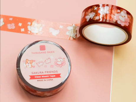 Clear PET Tape - Sakura Friends