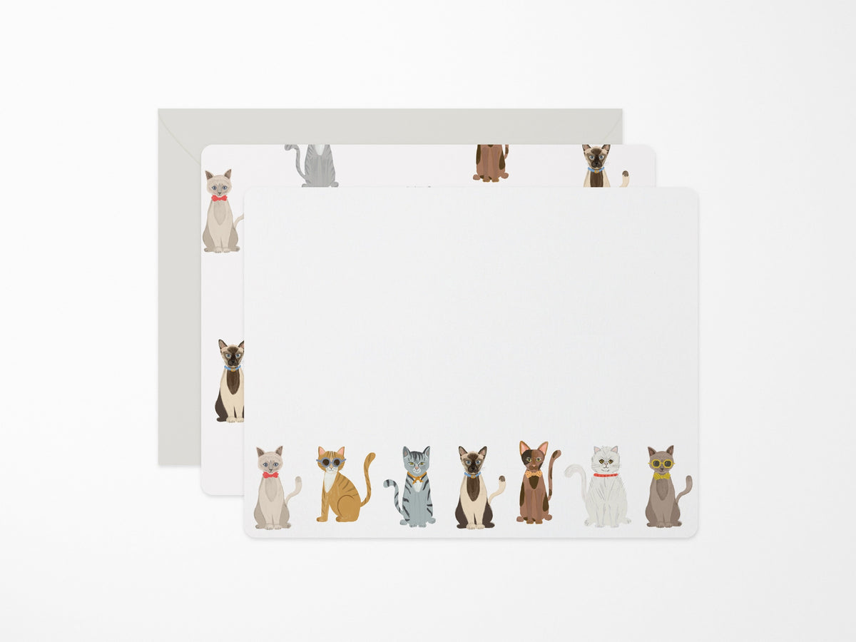 Cool Cat Flat Notes - Boxed Set of 6