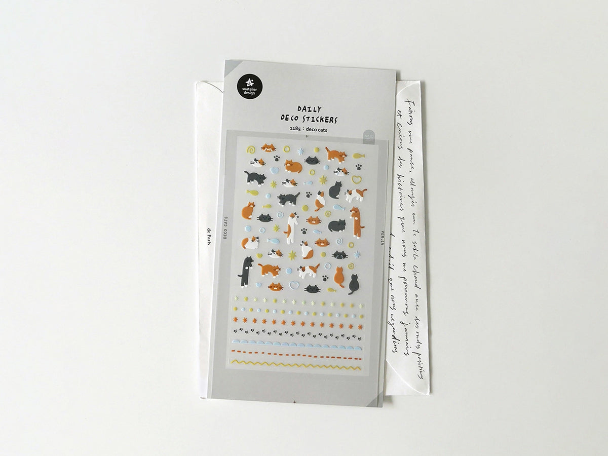 Deco Cats Sticker Sheet 1185