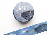 Deep Blue Sky Gold Foil Washi Tape