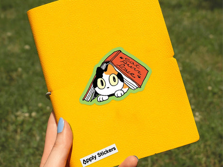 Eat Purr Love Book Cat Vinyl Sticker