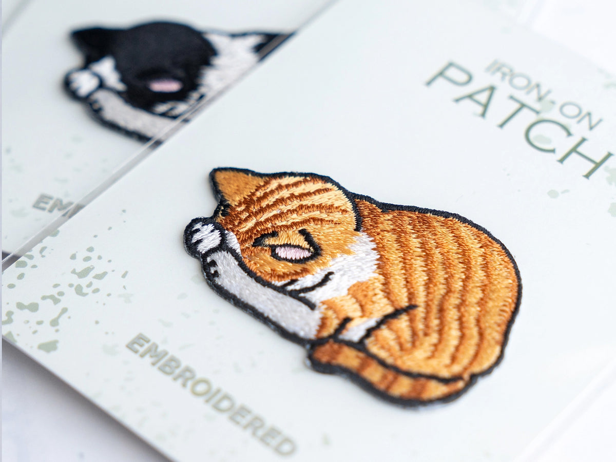 Embroidered Kitten Iron On Patch