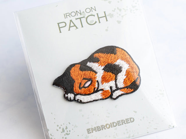 Embroidered Kitten Iron On Patch