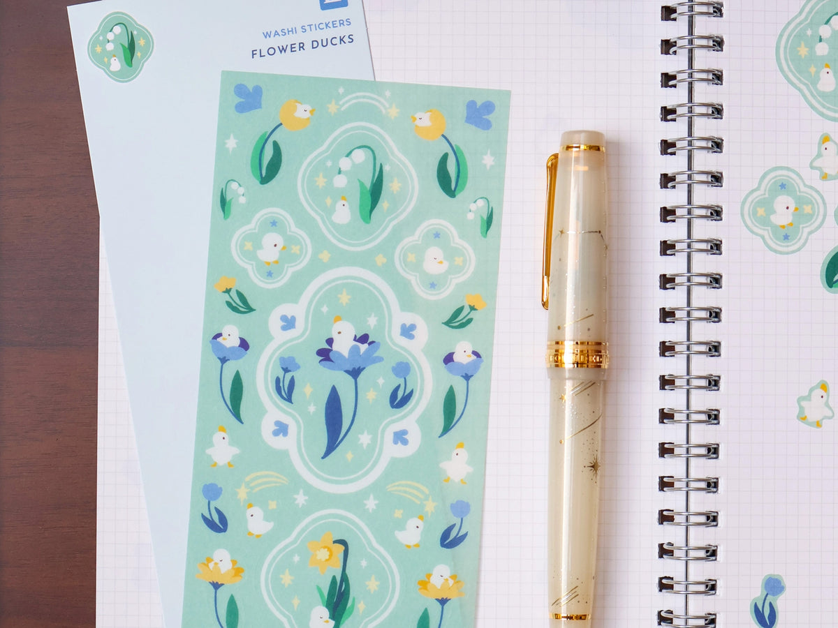 Flower Duck Sticker Sheet
