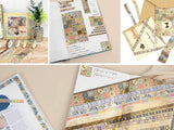 Gold Vintage Washi Tape Set of 16 Rolls
