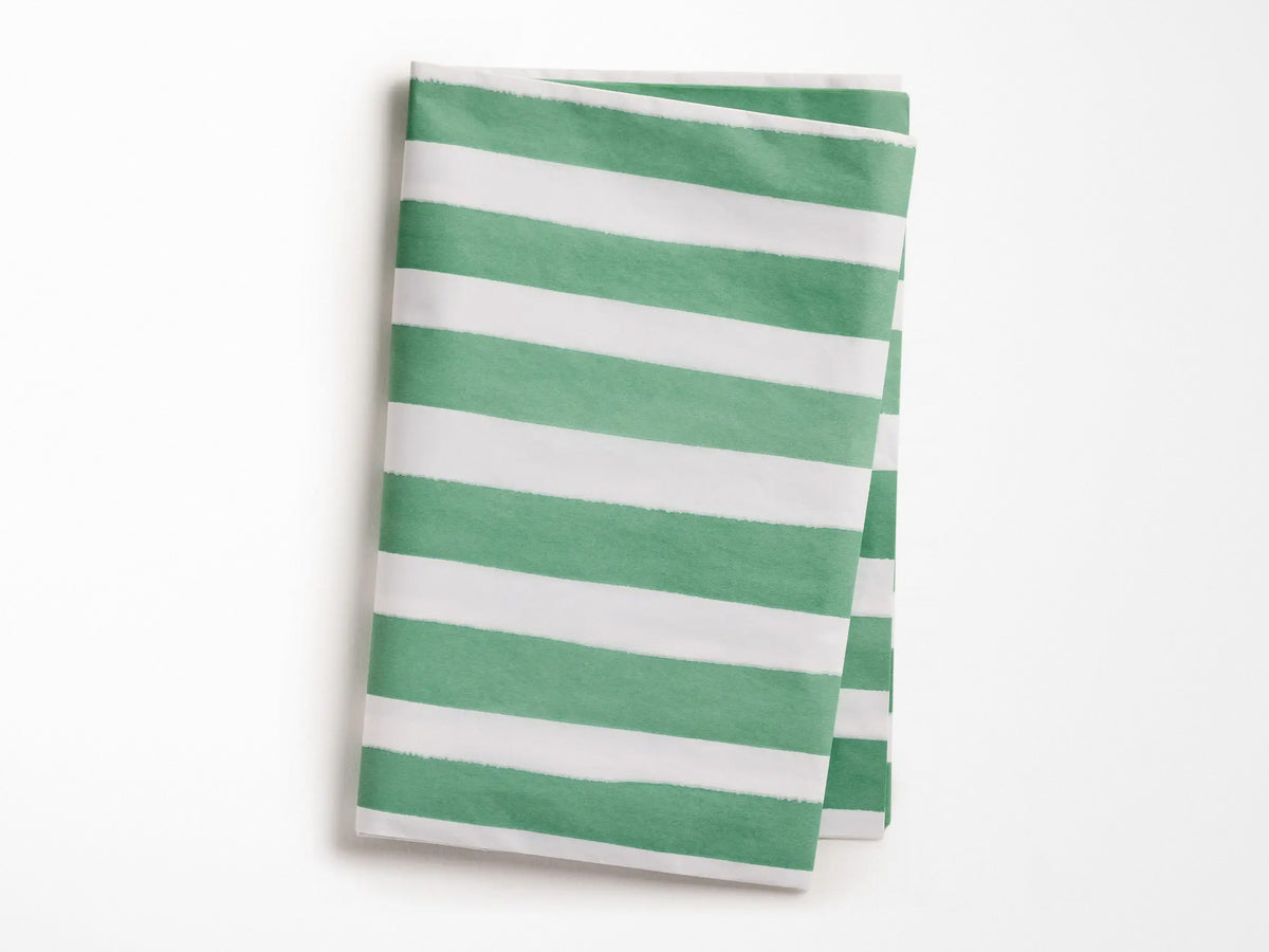 Green and White Stripe Tissue Paper