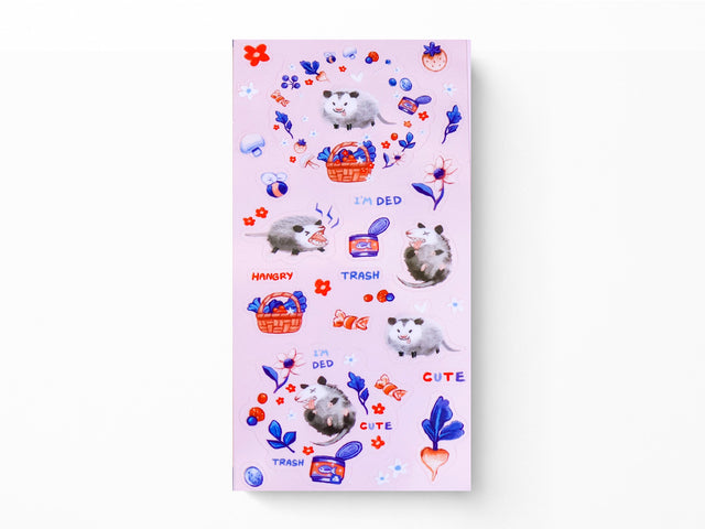 Hangry Opossum Sticker Sheet