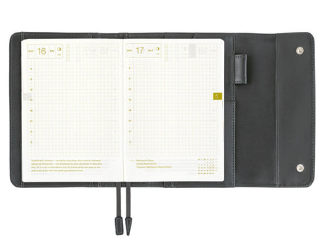 Hobonichi Techo A6 Original Cover - Leather Charcoal Grey