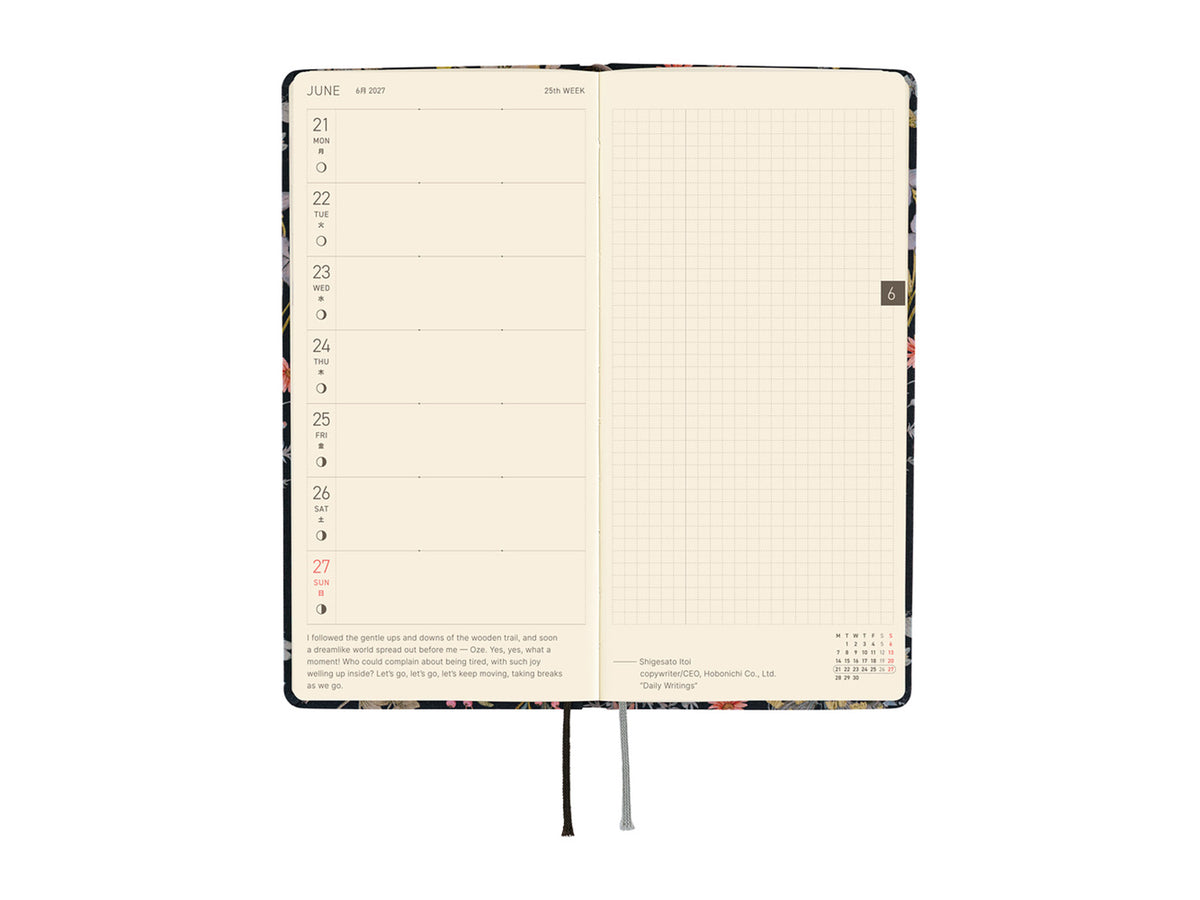Hobonichi Techo Weeks 2027 - Liberty Fabrics: Floral Remedy