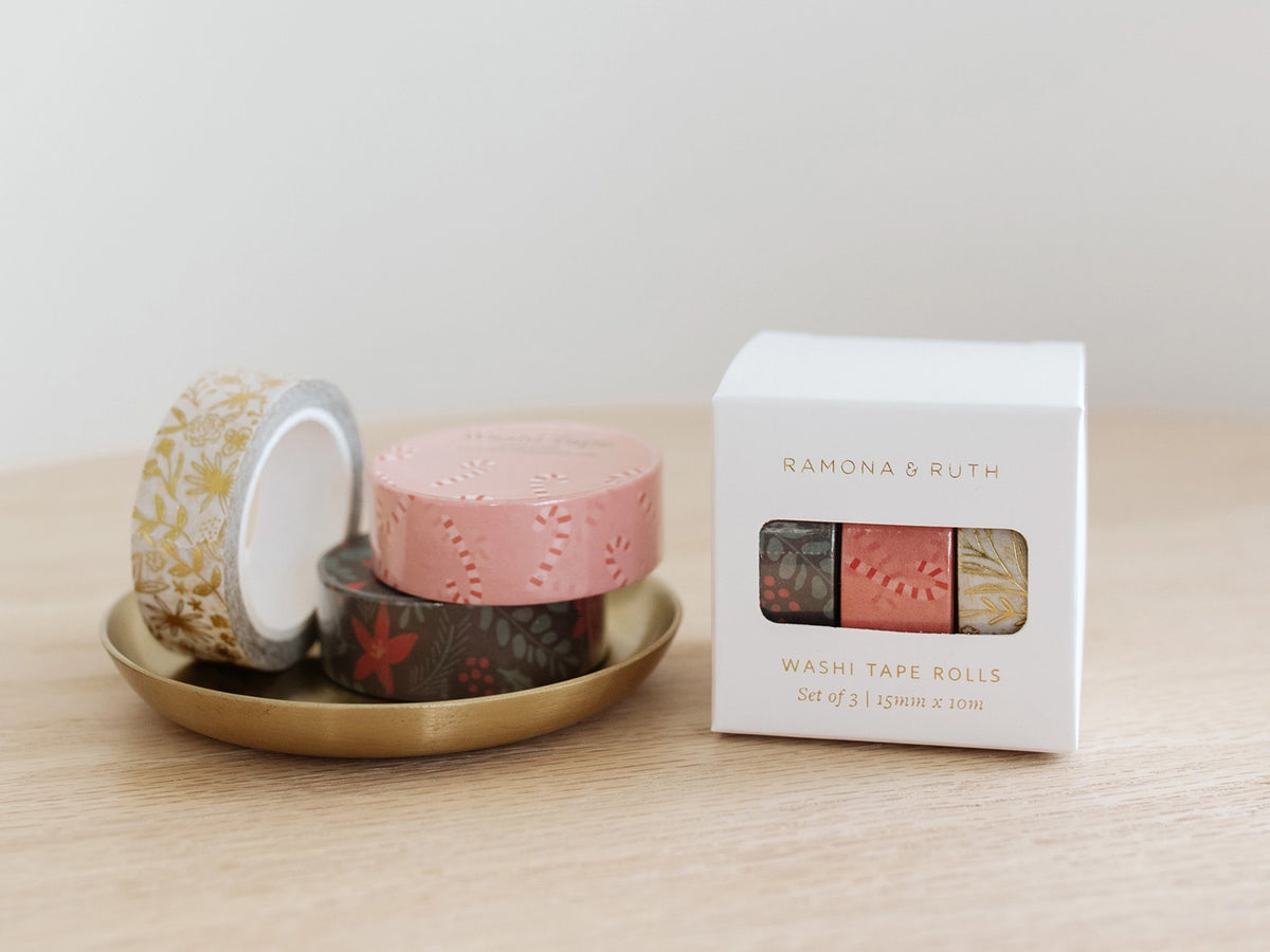 Holiday Washi Tape - Set of 3 Designs