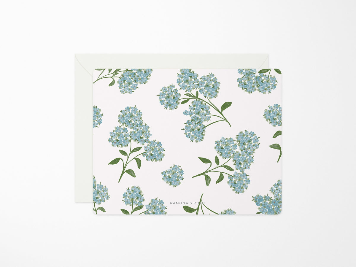 Hydrangea Flat Notes - Boxed Set of 6