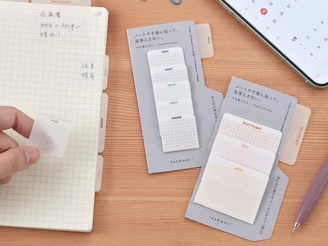 Isshoni Translucent To Do Sticky Notes - Small Blue