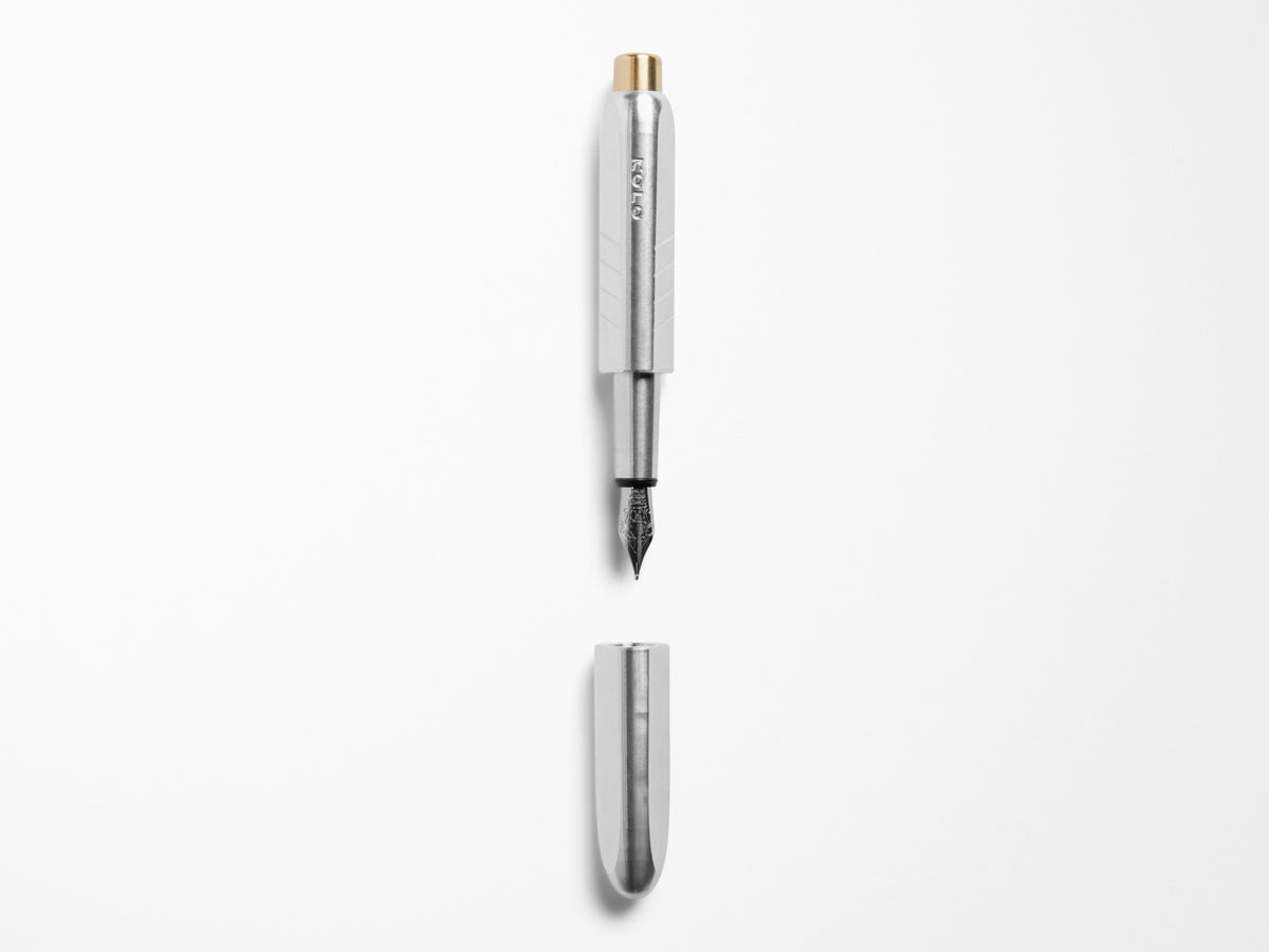 KOLO Tino Fountain Pen - Raw Aluminum
