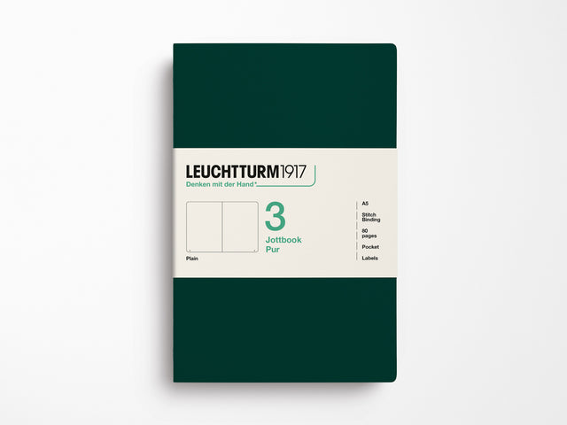 Leuchtturm 1917 Jottbook Pur Set of 3 - Forest Green