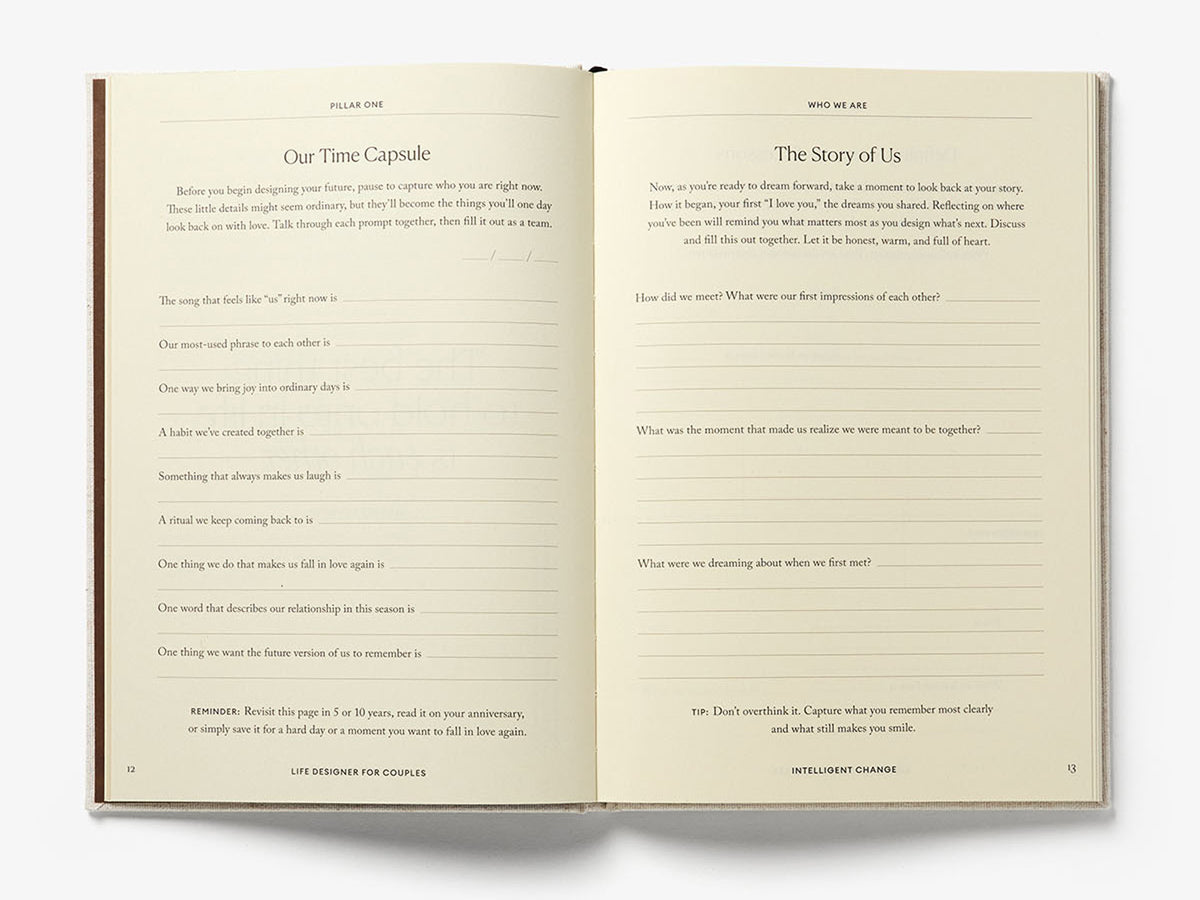 Life Designer For Couples Journal 100+ Relationship Prompts