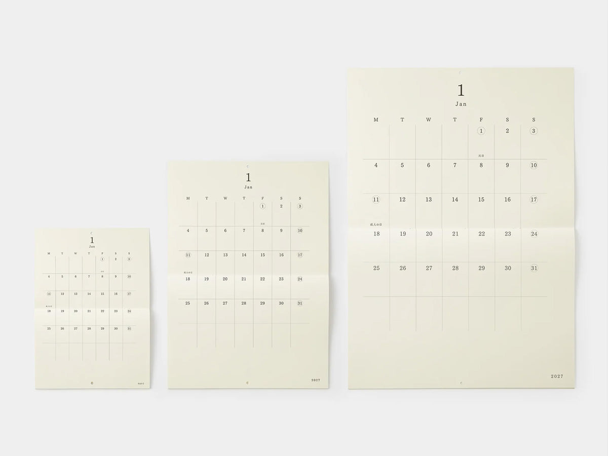 MD Wall Calendar 2027 Bi Folded A2