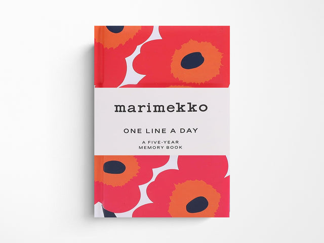 Marimekko Red Unikko One Line a Day A Five-Year Memory Book
