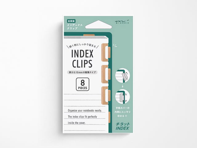 Midori Index Clips Chiratto Brass M
