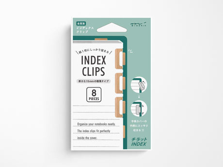 Midori Index Clips Chiratto Orange S