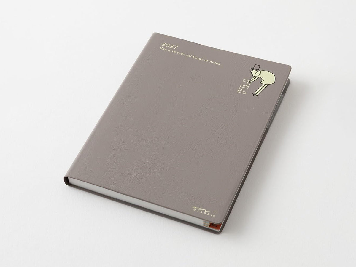 Midori Pocket Diary A6 Weekly Block Ojisan 2027