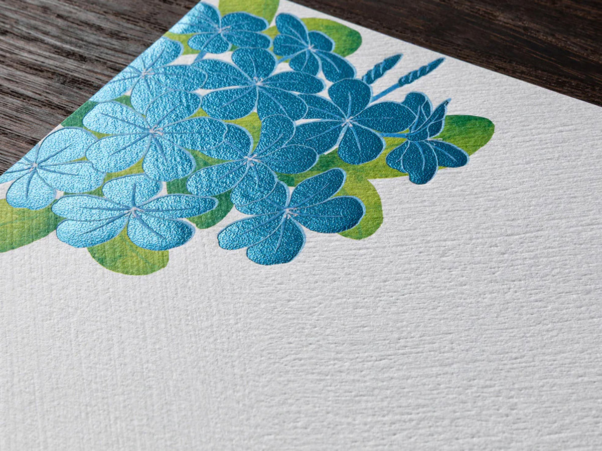 Midori Seasonal Letter Pad - 027 Foil-Stamping Plumbago
