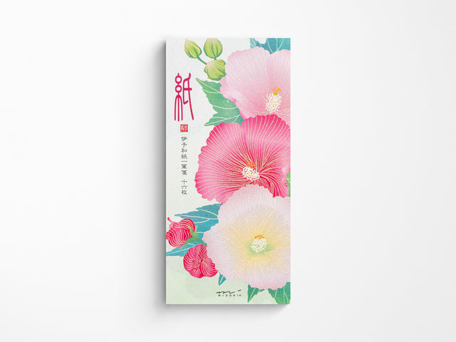 Midori Seasonal Memo Letter Pad - 608 Silk-Printing Hibiscus