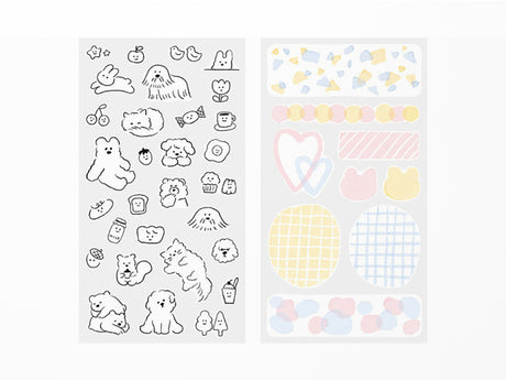 Midori Sticker Sheet Set of 2 Cute Motif