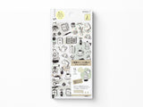 Midori Sticker Sheet Set of 2 Monotone Cafe